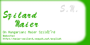 szilard maier business card